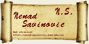 Nenad Savinović vizit kartica